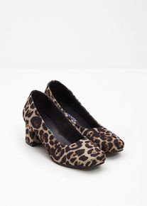 Pumps med leopardm&ouml;nster - beige - storlek 37 - bonprix