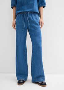Pull On Wide Leg jeans Mid Waist - bl&aring; - storlek 38 - bonprix