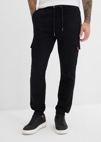 Joggingbyxa i cargomodell av ekologisk bomull - svart - storlek 48/50 (M) - bonprix