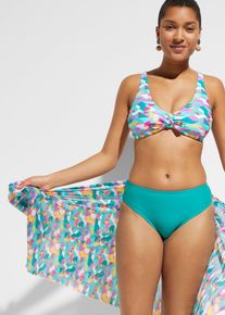 Bikini och sarong (3-delat set) - gr&ouml;n - storlek 40 - bonprix