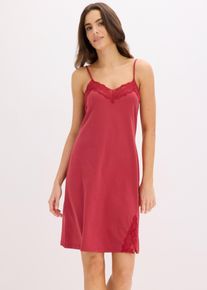 Nattlinne med smala axelband - r&ouml;d - storlek 40/42 (M) - bonprix