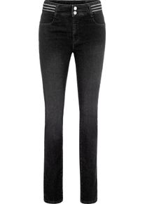 Dames Jeans met versierde band grafiet/denim Maat 25