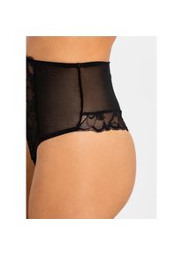 bonprix, Damen, High-Waist-Slip &raquo;Highwaist String aus Spitze&laquo; mit elegantem Spitzen-Design, hoher Bund, aus Polyamid und Elasthan, schwarz, 36/38 (S),