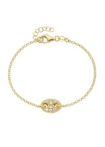 Smart Jewel, Damen, Armband &raquo;Armband Mittelteil mit Zirkonia, Silber 925&laquo;, Gold, 925 Sterling Silber rhodiniert oder vergoldet