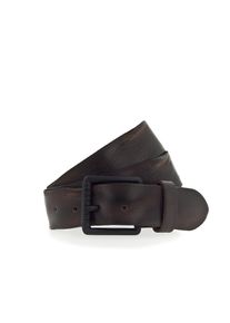 Mustang, Herren, Lederg&uuml;rtel Vollrindleder in Used-Optik, geschw&auml;rzte Schnalle, 4 cm, dunkelbraun, 80, Herreng&uuml;rtel von Mustang
