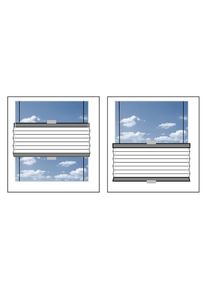 Liedeco, Dachfensterplissee &raquo;Universal Dachfenster-Plissee&laquo; verdunkelnd energiesparend ohne Bohren verspannt Fixma&szlig;, wei&szlig;, Obermaterial: 100% 