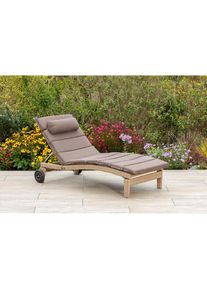 Merxx, Gartenliege &raquo;Andalusia&laquo; zerlegbar, mit Auflagen, Aluminium, natur,