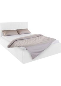 Westfalia Schlafkomfort, Polsterbett inkl. Bettkasten bei Ausf&uuml;hrung mit Matratze, Wei&szlig;, Bezug Bett: 100% Polyester;Bonnell-Federkernmatratze: 51% 