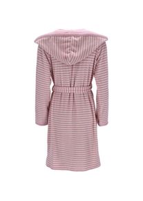 Esprit, Damen, Damenbademantel &raquo;Striped Hoody&laquo; 1 Stk. gestreift, mit Kaputze & Logostickerei, kurz, rose, XS L&auml;nge: 97 cm, Damen-Bademantel mit Kapuze