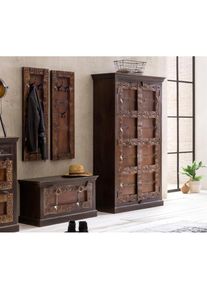 Sit, Garderoben-Set &raquo;Almirah&laquo; 4 Stk. tlg., dunkelbraun, 1 kleiner Schuhschrank, 2 Garderobenpaneele, 1 Garderobenschrank