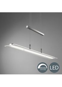 B.K.LICHT, LED Pendelleuchte LED-Board Warmwei&szlig; H&auml;ngeleuchte, LED, dimmbar, inkl. 20W 1600lm 3000K, h&ouml;henverstellbar, silberfarben,