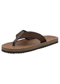 Rieker, Herren, Zehentrenner , Sommerschuh, Strandschuh, Badeschuh, Poolslide mit Zehensteg, dunkelbraun, 41, Zehentrenner zum Schlupfen