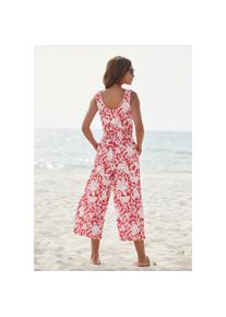 Lascana, Overall mit Wickeloptik und V-Ausschnitt, ROT WHITE, 36 - N-Gr