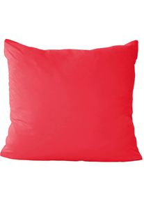 Primera, Kissenbezug &raquo; Mako-Feinjersey Kissenbezug im Doppelpack&laquo; In vielen Uni-T&ouml;nen, rot, Feinjersey, Obermaterial: 100% Baumwolle, B/L: 80 cm x 80 