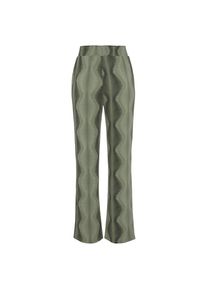 Lascana, Damen, Pyjamahose mit graphischen Allover-Druck, Dunkelgr&uuml;n bedruckt, 36/38 - N-Gr, Weite Hose mit Grafikpalmen-Print