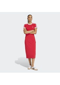 adidas originals, Damen, Shirtkleid &raquo;3-STREIFEN, SCHMAL&laquo; 1 tlg., Better Scarlet/White, S - N-Gr, Setze ein Statement in diesem Kleid mit 
