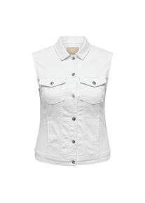 Only CARMAKOMA, Damen, Jeansweste &raquo;CARWESPA WEST DNM PIM619 NOOS&laquo;, White, 50, Jeansweste von Only CARMAKOMA