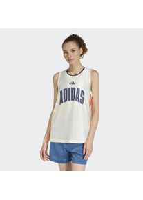 adidas Sportswear, Damen, Tanktop &raquo;STADIUM&laquo;, Off White/Pure Orange/Dark Blue, XL, Locker geschnittenes Tanktop mit dem kultigen 3-Streifen Branding 