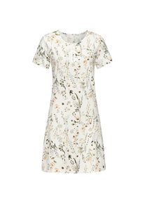 Lascana, Damen, Nachthemd 1-teilig, mit sch&ouml;nem Blumenprint und Knopfleiste, creme-gemustert, 36/38 - N-Gr, Nachthemd mit sch&ouml;nem Blumendruck