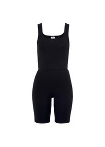 Lascana, Damen, Shorty bestehend aus Top und Shorts aus Rippmaterial, Homewear-Set, schwarz, 44/46, Set aus Radlerhose und Top