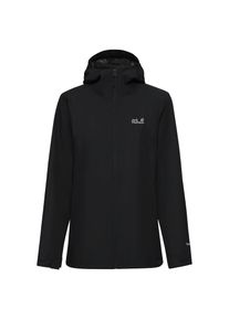 Jack Wolfskin, Damen, Regenjacke &raquo;OUTROVERT 2L JKT W&laquo; mit Kapuze wasserdicht, atmungsaktiv, &Uuml;bergangsjacke, black, XL (46), Regenjacke f&uuml;r 