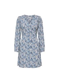 Only, Damen, Druckkleid &raquo;ONLEVIDA L/S SHORT DRESS WVN NOOS&laquo;, Coronet Blue AOP:JADIE FLOWER, XS - N-Gr, Kurzes Kleid von Only