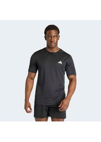 adidas Performance, Herren, T-Shirt &raquo;WORKOUT ESSENTIALS BASE 3-STREIFEN&laquo;, Black/Team Dark Green/White/Better Scarlet, L, Ein Trikot mit 