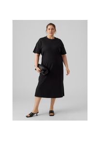 Vero Moda Curve, Damen, Jerseykleid &raquo;VMCMOLLY SS OVERSIZE CALF DRESS NOOS CUR&laquo;, Black, L - N-Gr, Midikleid von Vero Moda CURVE