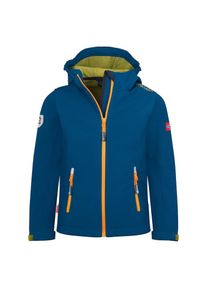 Trollkids, Unisex, Softshelljacke &raquo;KIDS TROLLFJORD JACKET&laquo;, madeira blue/pear green, 128, Softshelljacke f&uuml;r vielseitige Aktivit&auml;ten geeignet