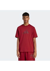 adidas Sportswear, Herren, T-Shirt &raquo;FUTURE ICONS SMALL LOGO&laquo; sportlicher Stil, Kurzarm, mit kleinem 3-Streifen Logo, Active Maroon, XL, Ein 