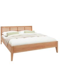 Linea Natura Bett, Buchefarben, Holz, Buche, massiv, 180x200 cm, Schlafzimmer, Komplette Schlafzimmer und Serien, Schlafzimmerserien