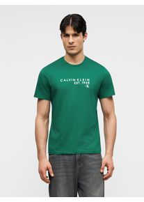 Calvin Klein Jeans, M&aelig;nd, Bluser & t-shirts, Siv / Hvid, St&oslash;rrelse 3XL