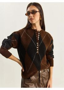 Bianco Lucci Pull-over Femme noir taille S-L