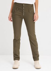 Pantaloni elasticizzati in twill, Verde, Taglia 56, bonprix