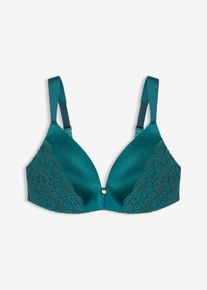 Reggiseno senza ferretto con coppe preformate e spalline imbottite, Petrolio, Taglia 85E, bonprix