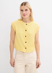 Gilet in maglia, Giallo, Taglia 42/44 (S), bonprix