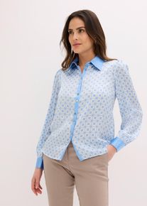 Camicetta in satin, Blu, Taglia 58, bonprix