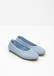 Ballerine in materiale morbido, Blu, Taglia 38, bonprix