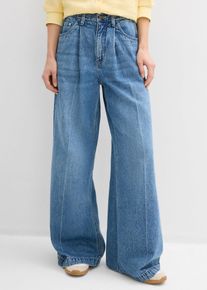 Jeans a palazzo super wide in cotone, Blu, Taglia 52, bonprix