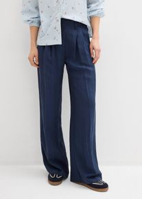 Pantaloni in twill con vita regolabile, Blu, Taglia 44, bonprix