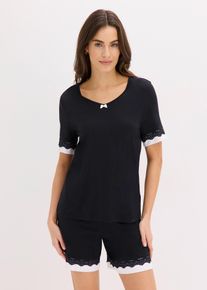 Pigiama estivo in misto viscosa morbido, Nero, Taglia 54/56 (XL), bonprix