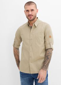 Camicia a maniche lunghe in puro cotone biologico, Verde, Taglia 39/40 (M), bonprix