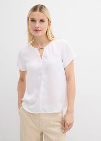 Tunica in satin fine, Bianco, Taglia 44, bonprix