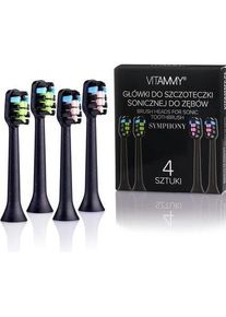 Vitammy, Zahnb&uuml;rstenkopf, Symphony Toothbrush Tips Black - Pack of 4 (4x)