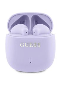 Guess Bluetooth headphones GUTWSJ14ESGU TWS + docking station purple/purple Printed Classic Logo (5 h, Docking, Kabellos), Kopfh&ouml;rer, Violett