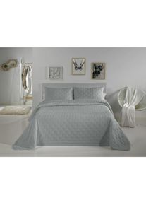Pierre Cardin, Decke, Bedspread (quilt) DOTS Pearl Gray Single (2 Pieces) (270 x 200 cm)