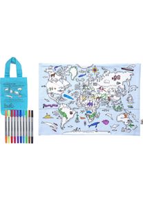 Eat Sleep Doodle, Tischset, set aus deckchen + kindermalen - weltkarte (1 Stk.)