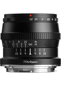 TTArtisan 50mm f/1,2 Canon RF (Canon RF, APS-C / DX), Objektiv, Schwarz