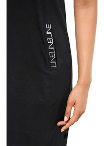 Damen Jerseykleid mit silberfarbenen Druck-Details in schwarz ,Gr&ouml;&szlig;e 42, WITT, 95% Baumwolle, 5% Elasthan