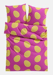 bonprix Lenjerie de pat cu design floral, roz, 1x 80/80 cm, 1x 135/200 cm